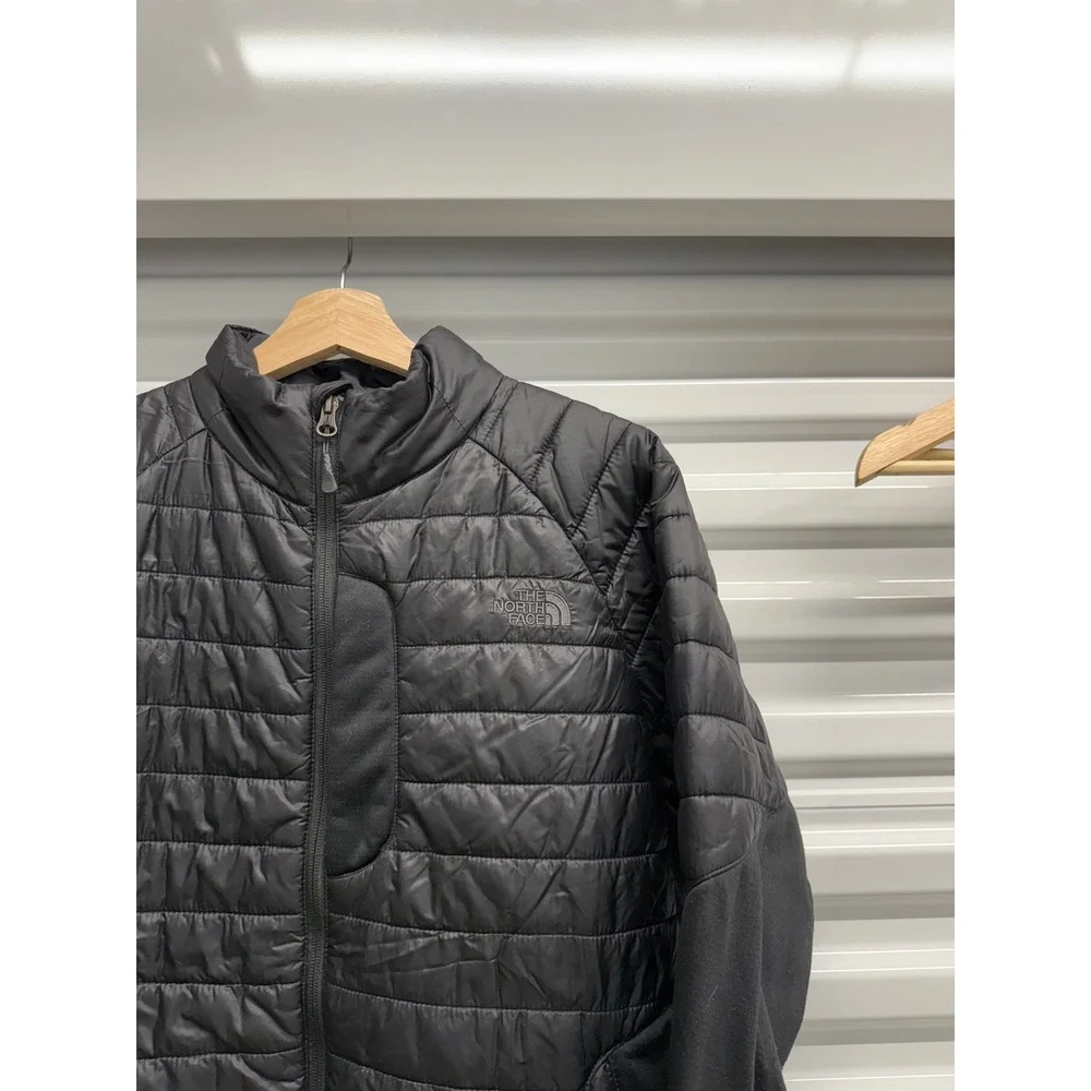 The North Face Mens‎ Thermoball Hybrid Jacket Black Quilted Full Zip Medium